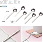 12 PCS Coffee Spoons, 18/8 Stainless Steel Espresso Spoons, 5.2 Inches Vogue Mini Tea Spoons, Cappuccino Stirring Spoons, Small Spoons for Dessert, Ice Cream, Frosted Handle, Sweejar (Silver)