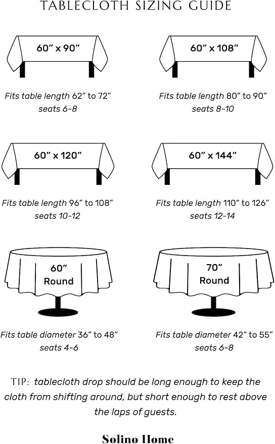 Solino Home Linen Tablecloth for Rectangle Tables 60 x 90 Inch - Classic Hemstitch 100% Pure Linen Sage Green Table Cloth - Machine Washable Cloth Tablecloth for Summer, Fall, Autumn