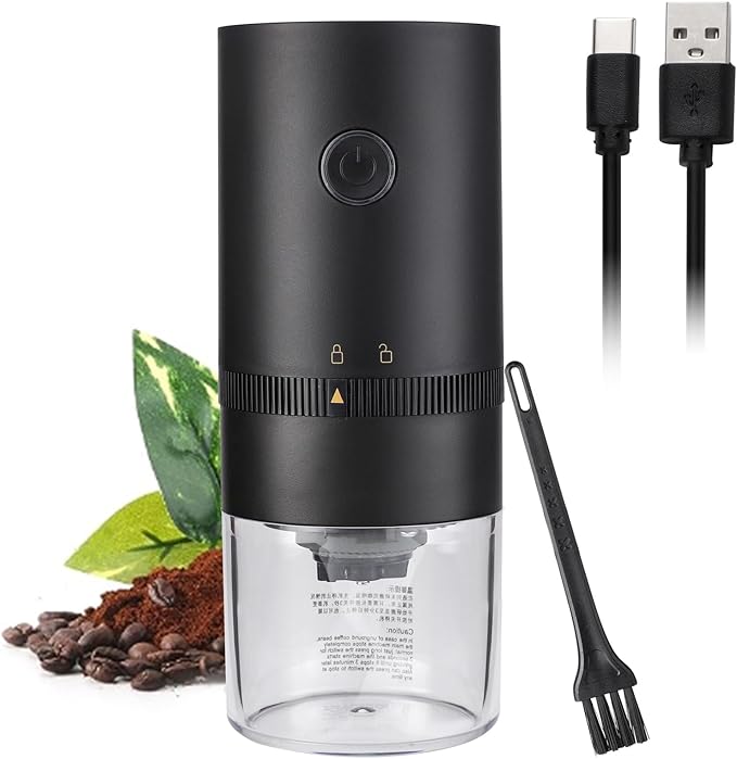 Portable Burr Coffee Grinder Small - Coffee Bean Grinder Electric with Multi Grind Settings for French Press, Cold Brew, Moka Pot, Pour-Over, Espresso Machine