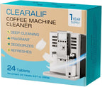 CLEARALIF Coffee Machine Cleaner Descaler Tablets, 24 Count, Unscented, Coffee Machine Descale Works With All Coffee Makers