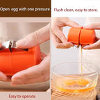 4Pcs Egg Shell Opener and Breaker - Multifunctional Cracker, Separator, Peeler, and Cutter Tool for Kitchen (Orange & Yellow)