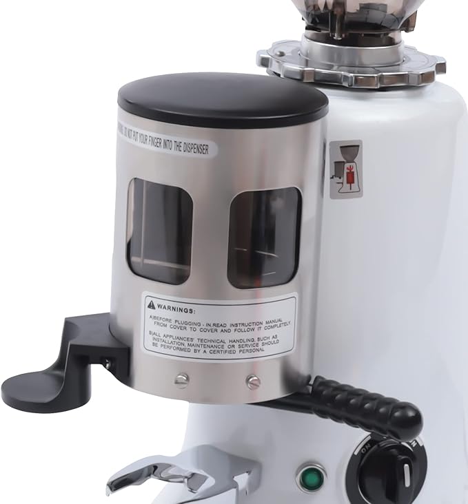 64mm Burrs Coffee Grinder, 42.33oz Electric Coffee Bean Grinder, 10 Grinding Levels 350W Power 1400Rpm Espresso Bean Milling Machine w/Hopper Door, 5.91ft Power Cord for Commercial Locations