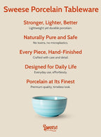 Sweese 20 Oz Porcelain Cereal Bowls - Set of 6, Multicolor, Lead-Free, for Soup, Salad, Rice Snacks, Kitchen Decor