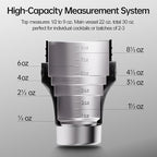 Hybrid Cocktail Shaker Set | Vacuum Insulated Stainless Steel Martini Shaker with Strainer & Jigger Lid | Travel cocktail kit with Bartender Accessory Tools | 30oz | Black