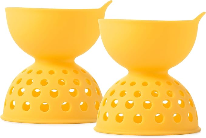 OXO Good Grips 2 Piece Silicone Egg Poaching Set, One Size, Yellow