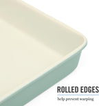 Martha Stewart Gallen 9 Inch Square Nonstick Carbon Steel Cake Pan - Teal