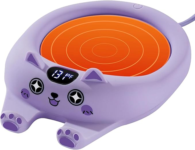 PUSEE Coffee Mug Warmer with Auto Shut Off, 3 Temp Control, Candle Warmer Plate, Enjoy Warm Coffee & Tea, Gifts for Women & Men