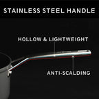 MSMK 2 Quart Saucepan with Lid, Burnt also Nonstick, PFOA Free Non-Toxic, Oven Safe to 700 ℉，Scratch-resistant, Induction Cooking Pot, for Induction, Ceramic and Gas Cooktops