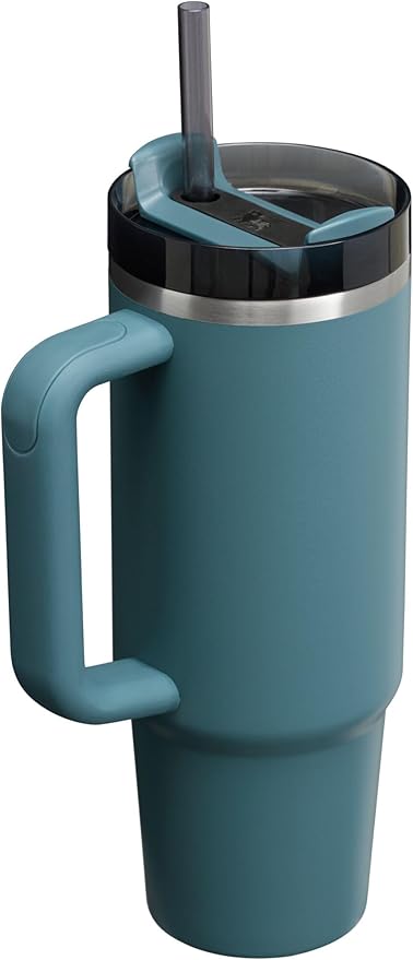 STANLEY Quencher H2.0 Tumbler with Handle and Straw 30 oz | Flowstate 3-Position Lid | Cup Holder Compatible for Travel | Insulated Stainless Steel Cup | BPA-Free | Blue Spruce