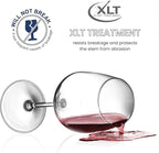 Bormioli Rocco 18oz Red Wine Glasses, Crystal Clear Star Glass, Laser Cut Rim For Wine Tasting, Elegant Party Drinking Glassware, Restaurant Quality (Set of 4)