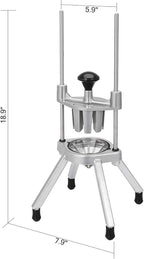 Happybuy 8-Section Commercial Easy Wedger Stainless Steel Blade Fruit Lime Slicer, Lemon Cutter 8 Wedges for Bar Restaurant