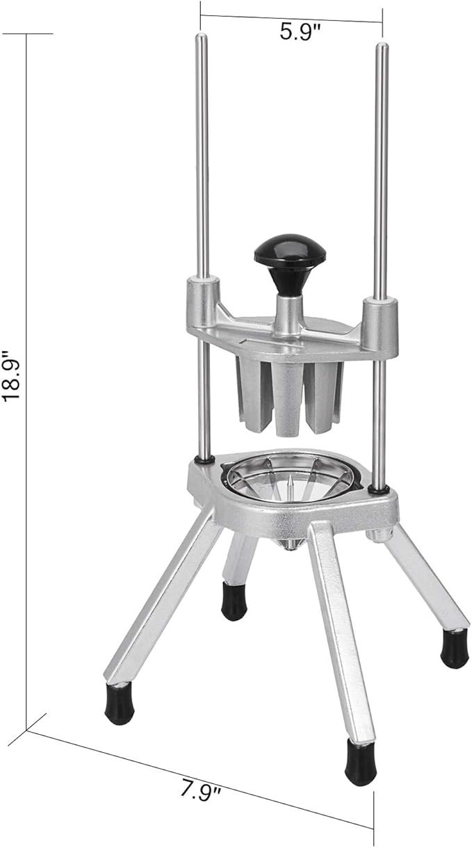 Happybuy 8-Section Commercial Easy Wedger Stainless Steel Blade Fruit Lime Slicer, Lemon Cutter 8 Wedges for Bar Restaurant