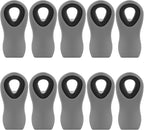 10 Pack Magnetic Chip Clips, Gray Plastic Snack Clips with Magnet for Refrigerator