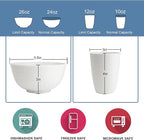 Wheat straw bowl and plate sets of 40 with cups for kids - Unbreakable plastic dinnerware sets service for 8 - Microwave and Dishwasher safe dish sets for kitchen and camping. White