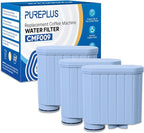 PUREPLUS Coffee Filter Compatible with Philips AquaClean CA6903, Saeco Espresso Machines – High-Grade Resin & Coconut Carbon – Up to 5,000 Cups – Improves Coffee Taste & Protects Machine, 3 Pack