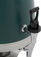 Coffee Urn with Fuel Holder 3.5 Gal/13L, Stainless Steel Beverage Dispenser Hot Drink Dispenser with Stand, Tea Water Coffee Chafer Urn for Parties Buffet Catering Commercial Home (Silver, Green)