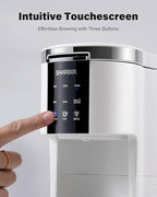 SHARDOR 3 in 1 K Cup Coffee Maker, Single Serve Coffee Maker for K Cup Pods & Ground Coffee & Teas, 6 to 14oz Brew Sizes, 40oz Detachable Water Reservoir, Compact Design, White