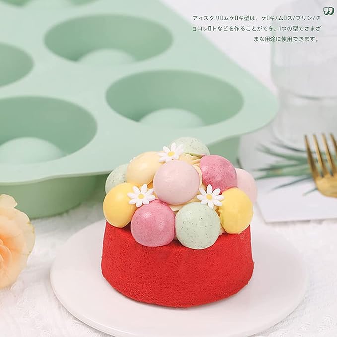 Mousse Cakes Mold Silicone Baking Sheet Pan, 3D Special Shaped Double Sides usable Bakeware Dessert Moulds for Pastry Cupcake Pop Pancake Pudding Jelly Macaron Ice Cream