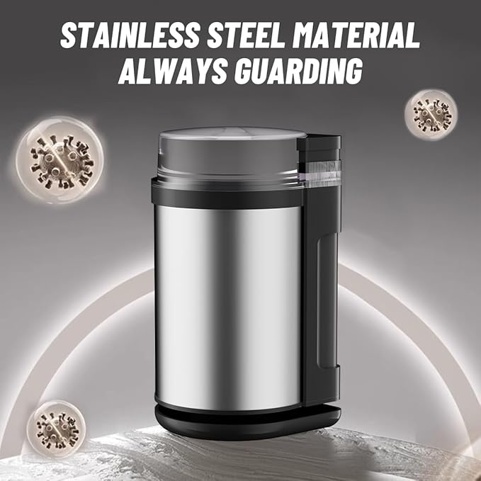 Professional Coffee Bean Grinder and Nut Grinder featuring Double Stainless Blades & Motor Protection Design, Perfect for Enthusiasts Grinding Espresso and Ingredients