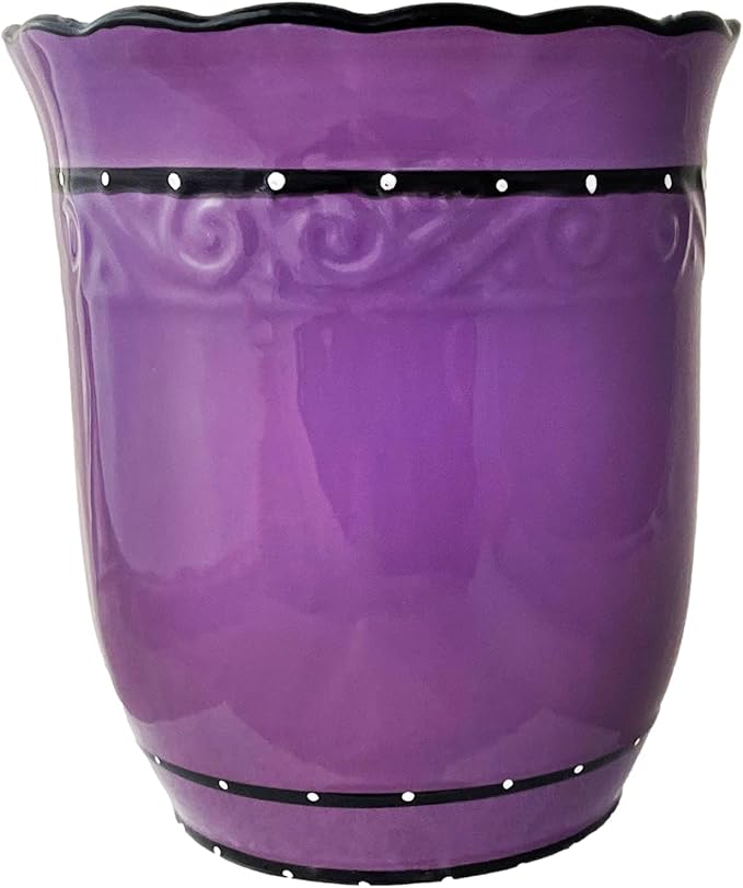 PURPLE RUFFLE UTENSIL HOLDER BY ACK 86039