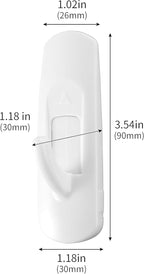 20 Large Hooks+28 Removable Strips, White Utility Hooks, Heavy Duty with Adhesive Strips, Damage-Free Organize Hooks, No Tools Wall Hook for Hanging, Value Pack