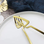 JASHII Silverware Set Satin Finish 24-Piece Stainless Steel Flatware Set Kitchen Utensil Set Service for 6 Tableware Cutlery Set Dishwasher Safe (Matte Gold)