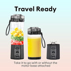 Portable Blender for Smoothies, 24oz Mini Blender for Shakes and Smoothies W/Pulse Blend and Protection Design for Home, Personal for Home, Travel