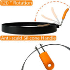 2 Pack 6 Inch Pancake Ring for Griddle,6 Inch P Handle Omelet Rings for Griddle,Non-stick Stainless Steel Pancake Egg Ring Omelet Mold Pancake Maker Cake Creps with Silicone Handle