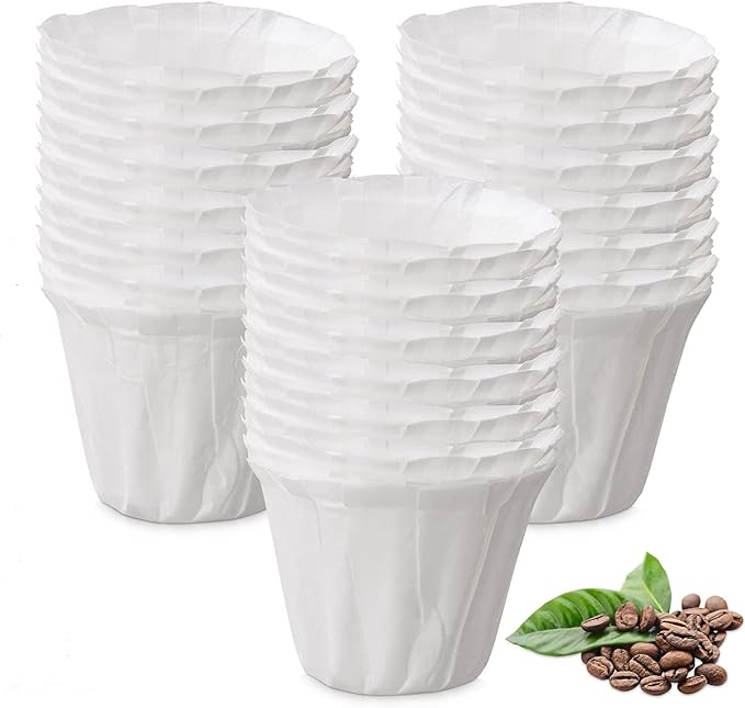 Disposable Paper Coffee Filters, K Cup Paper Filters for Reusable Cups, K-cup Coffee Pods, Fits All Brands Reusable K Cups (150)