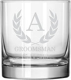 Blue Ridge Mountain Gifts 11 oz Engraved Whiskey Glass – Personalized Groomsmen Gift – Custom Etched Glass for Best Man & Wedding Party – Heavy Base, Groomsman Gifts (1)