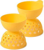 OXO Good Grips 2 Piece Silicone Egg Poaching Set, One Size, Yellow