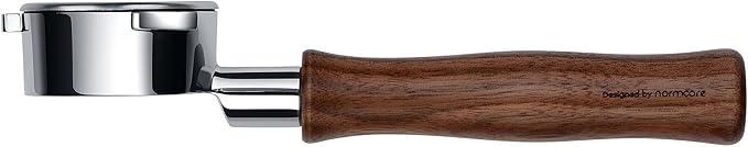 Normcore 54mm Bottomless Portafilter, Naked Portafilter Fits Breville Sage Barista Express Machines, 18g Filter Basket Included, Genuine American Walnut Handle
