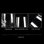 Krosno Water Glasses, Set of 6, 16.6 fl oz, Water Drinks Juice, Infinity Collection, Lead-Free Lightweight Glass, Everyday Drinking Glass, Dishwasher Safe, Made in Europe