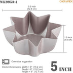 CHEFMADE Octagon Star Pandoro Shape Cake Pan, 5-Inch 4Pcs Non-Stick Cake Bread and Meat Bakeware for Oven and Instant Pot Baking (Champagne Gold)