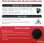 Enameled Paella Pan (Carbon Steel, 36 in - 90 cm (50 Servings))