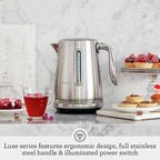 Breville BKE845BST Smart Kettle Luxe Water Heater, 7 Cup, Black Stainless Steel