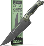 8 Inch Professional Chef Knife - German Steel Blade with G10 Handle & Full-Tang Construction - Outdoor Kitchen & Survival Gyuto Design - Knife For Men