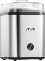 VEVOR Ice Cream Maker, 2.11 Qt. Large Capacity, Electric Automatic Ice-Cream Machine, with Easy Operation & Cleaning, Stainless Steel Shell, for Homemade Frozen Yogurt, Fruit Sorbet, Gelato, Silver