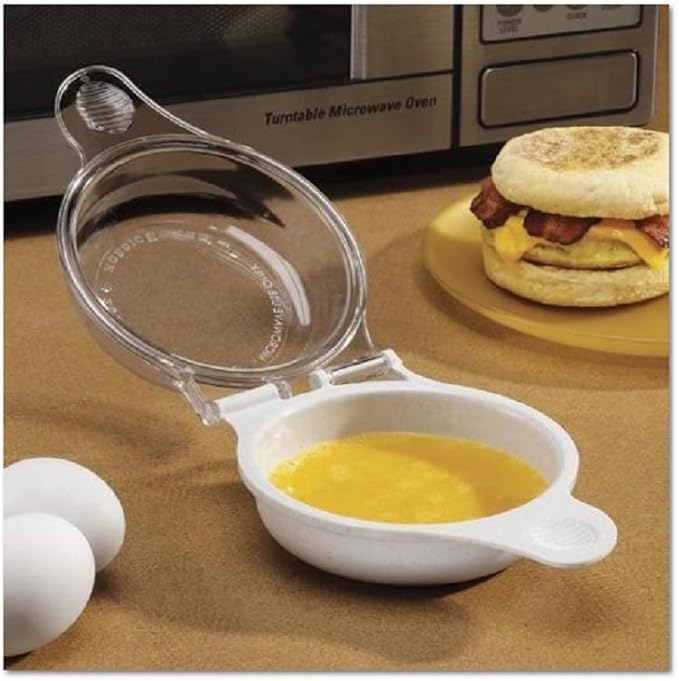 Trenton Gifts Microwave Egg Cooker/Poacher, Easy Scrambled Omelet Maker, Breakfast Cookware