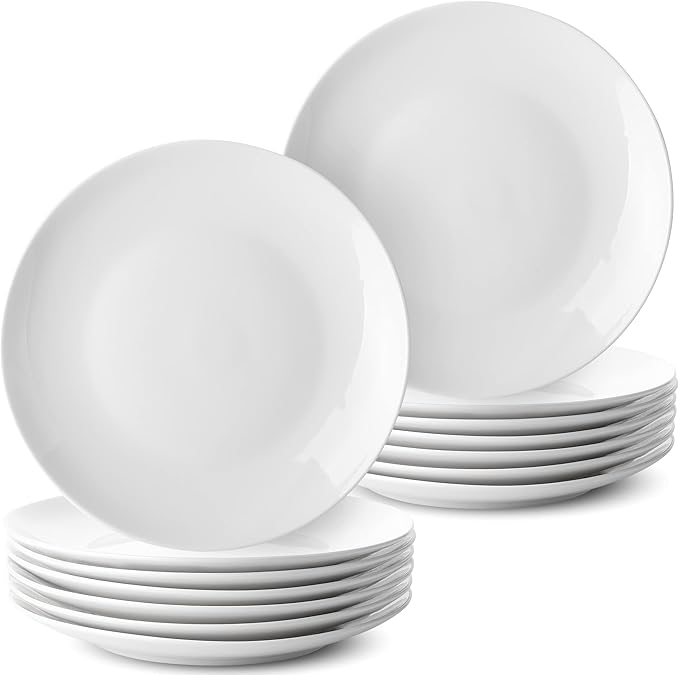 BTaT- White Dessert Plates, Set of 12, Small Plates for Appetizers, Small Plate, Small Appetizer Plates, Small White Plates, Dessert Plates Porcelain, Plates, White Plates, Christmas Gifts
