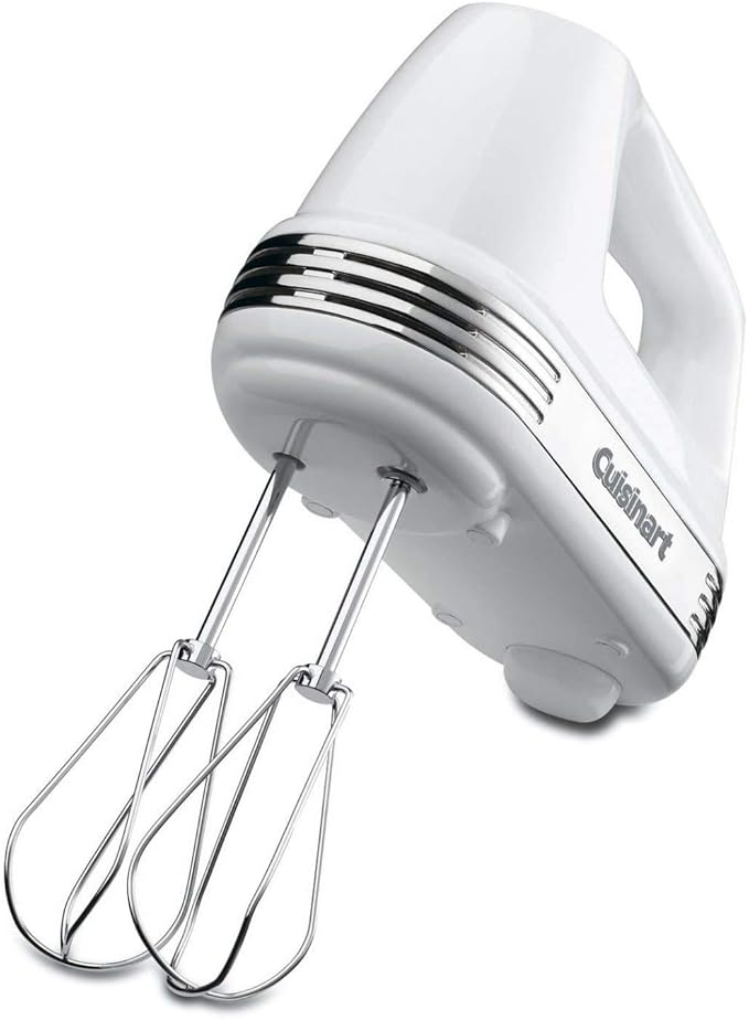 Cuisinart HM-70 Power Advantage 7-Speed Hand Mixer, Silver,White