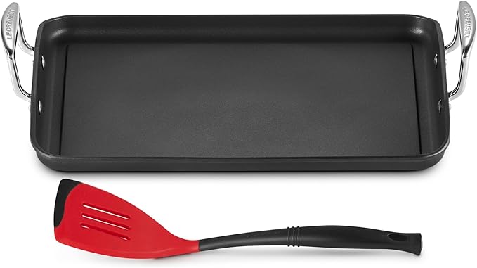 Le Creuset Toughened Nonstick PRO Griddle with Bi Material Slotted Turner, 14"
