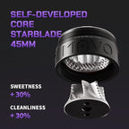 MAVO Manual Coffee Grinder, Phantox Pro Burr Coffee Grinder, Professional 45mm Stainless Steel Grinding Core, Capacity 30g, 120 Clicks Adjustment, Hand Coffee Grinder for Espresso, Pour Over, Silver