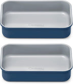 Caraway Nonstick 9” x 6.5” Small Rectangle Baking Pan Duo – Non-Toxic, PTFE & PFOA Free – Aluminized Steel Core – Deep Ceramic Baking Pan for Casseroles, Lasagna & More - Navy