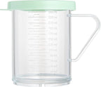 Restaurantware RW Base 10 Ounce Clear Plastic Dredge Spice Shaker 1 Reusable Dry Rub Shaker - Includes Green Perforated Lid With Handle Clear Polycarbonate Spice Shaker For Fine Seasonings