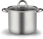 Cook N Home Stockpot with Lid, Basics Stainless Steel Soup Pot, 12-Quart