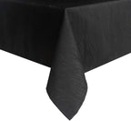 maxmill Jacquard Tablecloth Swirl Design Spillproof Wrinkle Free Heavy Weight Soft Table Cloth Decorative Fabric Table Cover for Outdoor and Indoor Use Oblong 60 x 120 Inch Black