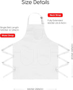 Unisex Apron with Pockets for Cooking, Salon & Art - 100% Cotton Adult Kitchen, Chef, Stylist Apron