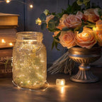 WELLIFE Mason Jars 32 oz, 6 Pack Quart Mason Jars Wide Mouth for Pickling,Canning, Decoration, Fermenting and Food Storage,Microwave & Dishwasher Safe