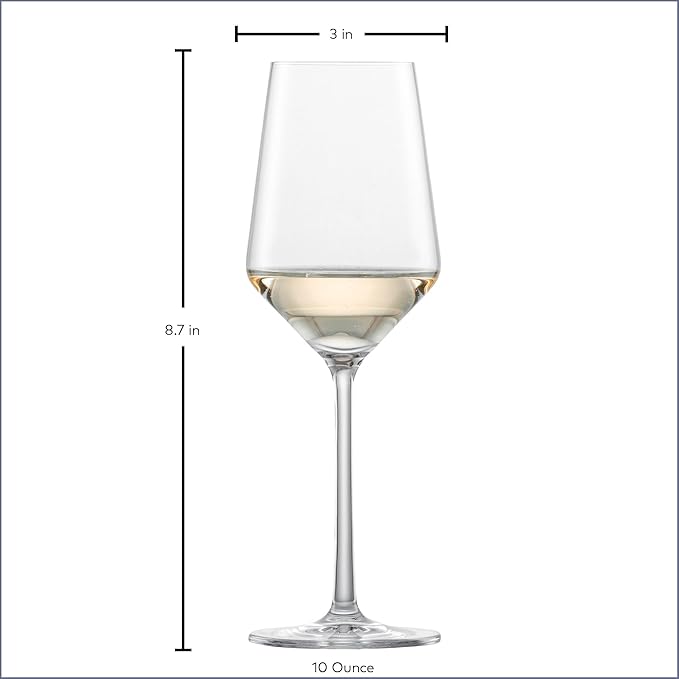 ZWIESEL GLAS Pure Riesling White Wine Glass (Set of 6), Wine Glasses for White Wine, Dishwasher-Safe Tritan Crystal Glasses, Made in Germany (10 Ounce)
